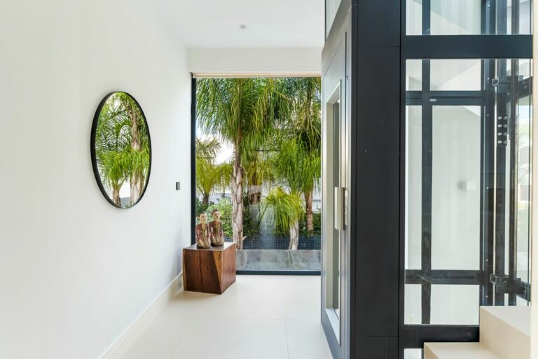 Staircase and elevator